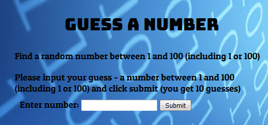 guess a number game
